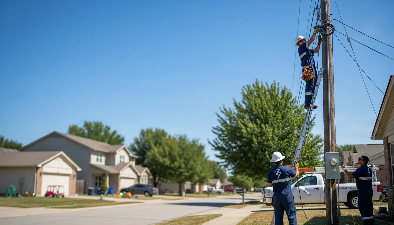 Residential electrician providing installation services in Roma, TX